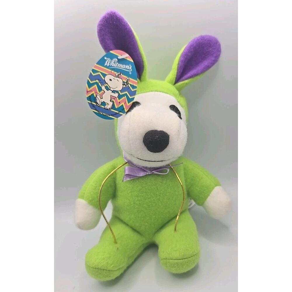 Vintage Peanuts Snoopy Easter Bunny Whitman's Chocolate w Tag BB28